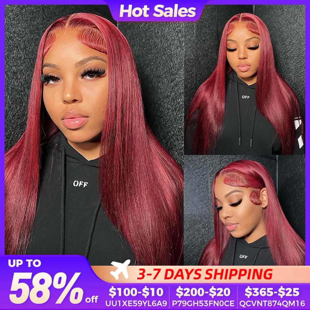 13x6-burgundy-hd-transparent-lace-frontal-wig-bone-straight-lace-front-wig-for-women-13x4-99j-red-lace-front-human-hair-wigs