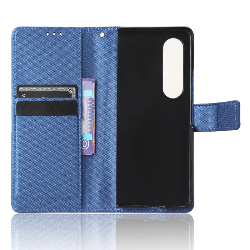 Leather Wallet Case with Pen and Card Slots