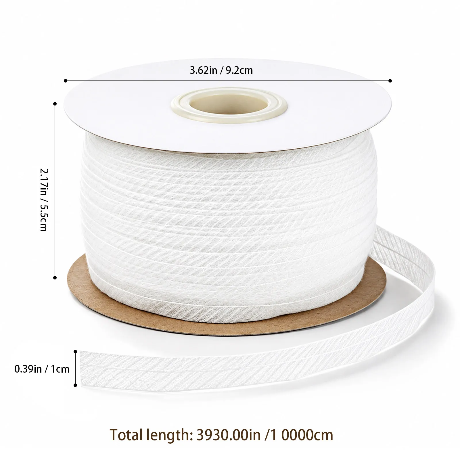 Premium Non-Woven Fusible Interfacing Fabric Roll - 20cm Wide, Iron-On with Center Line