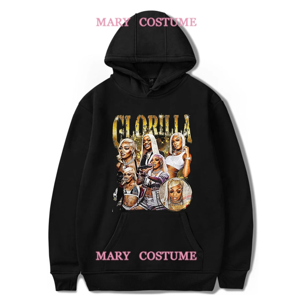 

Glorilla Rapper 2024 толстовки Merch популярный графический принт унисекс модная повседневная Уличная одежда Свитшот