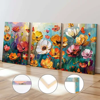 Abstract Floral Canvas Art 1