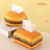 Hamburg tissue box simulation creativity is okay, retro living room drawer paper box, home fun decoration ornaments 1