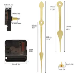 Silent Quartz Wall Clock Movement Mechanism (23mm 2 Hands Points)