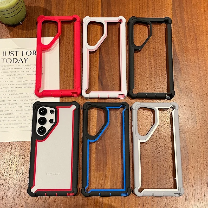 Armor Shockproof Case For Samsung S26 S25 S24 S23 FE S22 S21 Ultra Plus FE A56 A55 A54 A36 A35 A16 A06 A17 07 Note20 Clear Cover 6