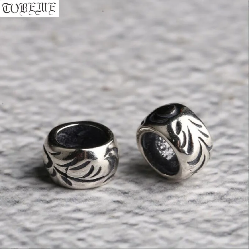

Handmade Real 100% 925 Silver Large-hole Beads DIY Jewelry Findings