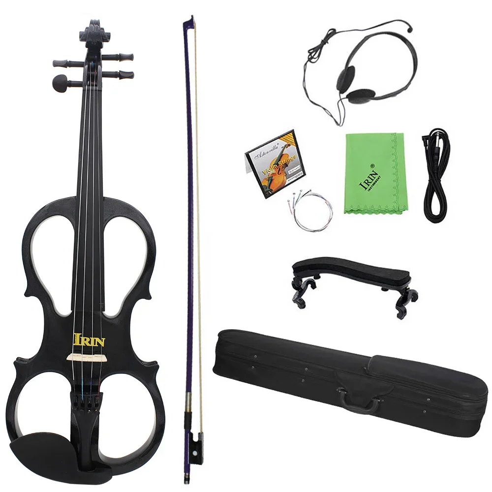 IRIN 4/4 Violin Silent Smart Electric Violin Professional Stringed Instrument Shoulder Rest Headphones Accessories