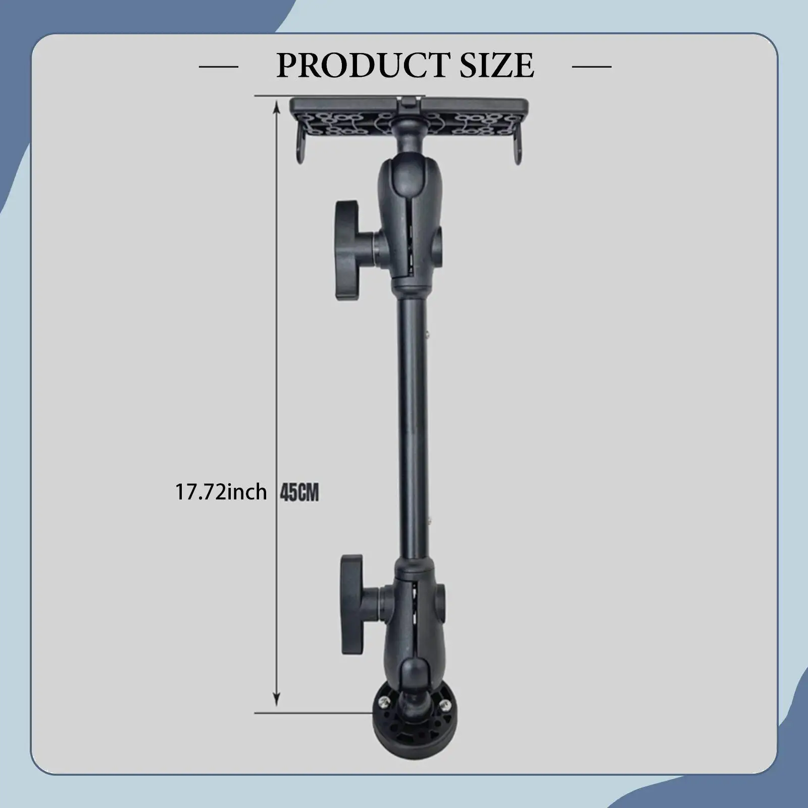 어군탐지기 마운트 베이스 모니터 조절 가능한 전자 홀더 보트 낚시용 야외 경량 플레이트