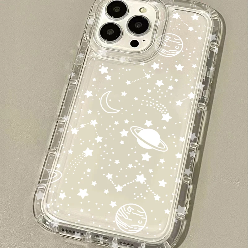 Sun Moon Stars Transparent TPU Phone Case