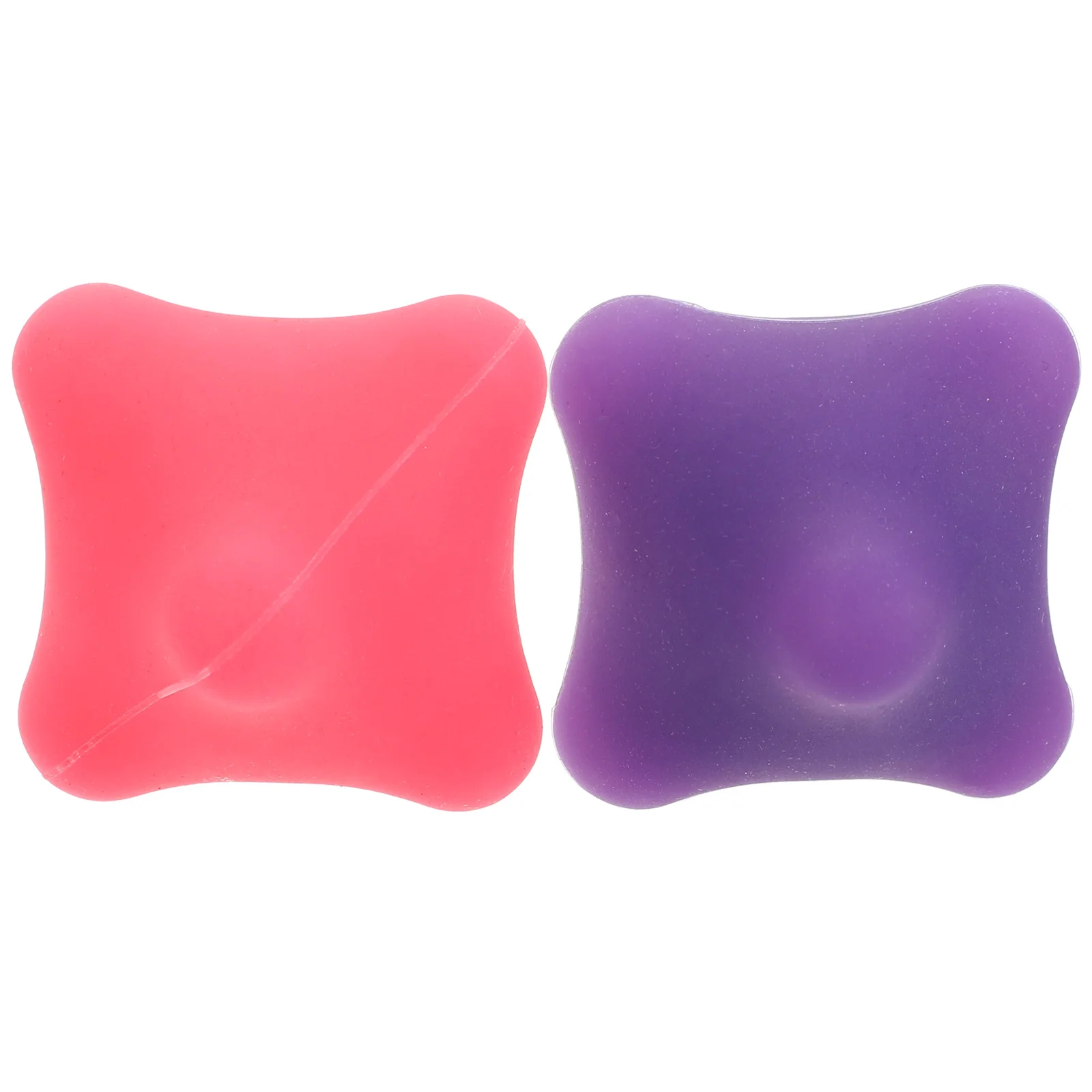 

2PCS Hand Hexagonal Hand Silicone Hand for Muscle Building Fitness (, purple )