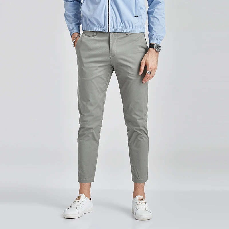 

Spring Korean Version Slim Fit Small Straight Leg Cropped Pants WorkWear