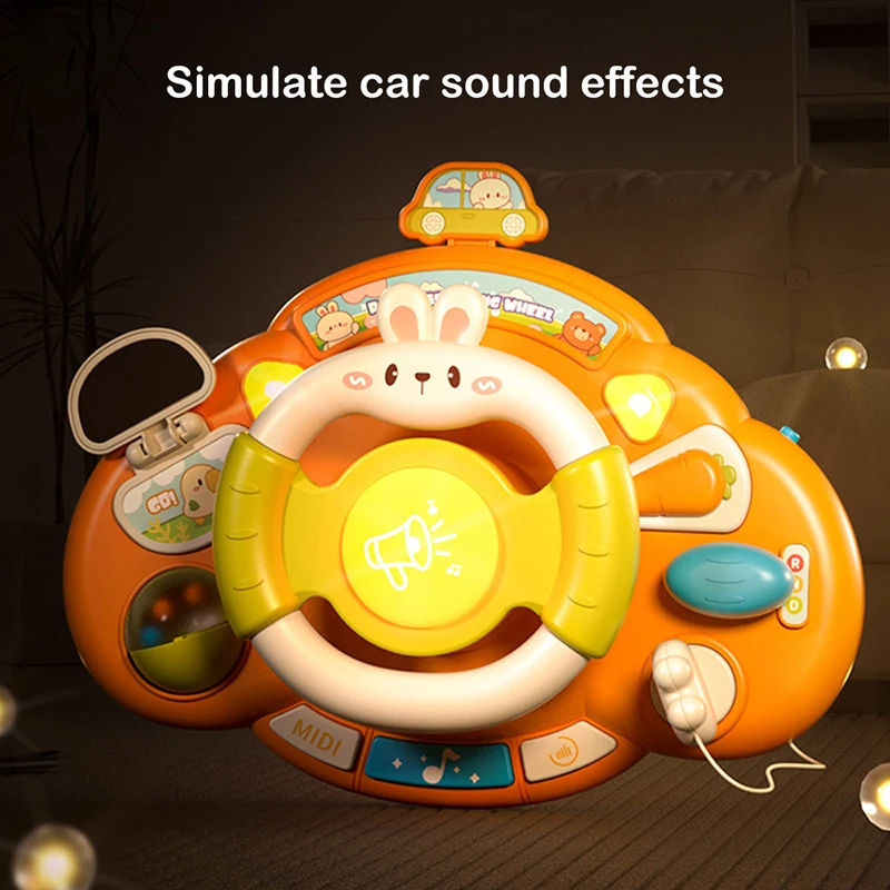 Plastic Steering Wheel Baby Toy with Music and Lights