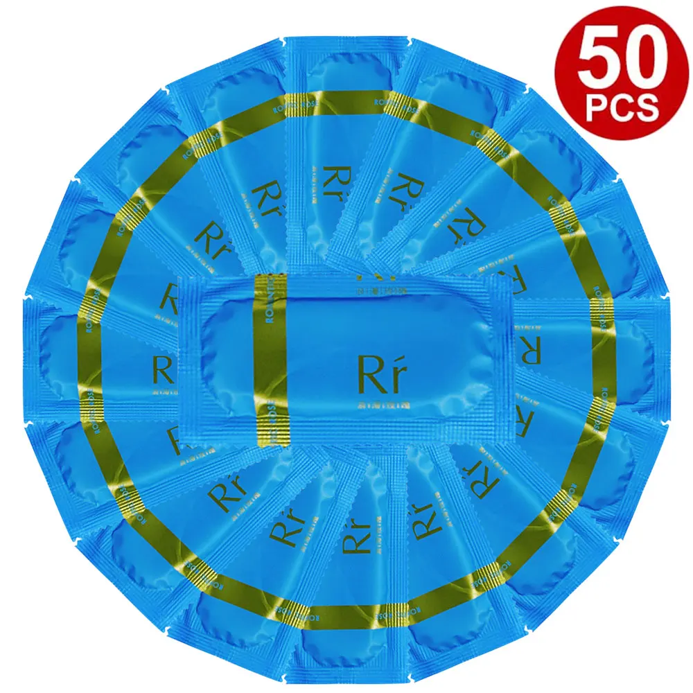 50pcs Ultra Thin Condoms Oil-less Sex Latex Natural Rubber Condoms Delay Ejaculation Safer Contraception Penis Sleeve