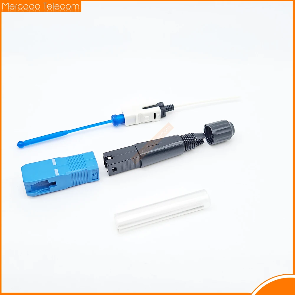 Free Shipping 10-100Pcs Original SC Quick Connector Optical Fiber Fusion FTTH Fast Adapter,SC/UPC SOC Splice On Connector FTTH