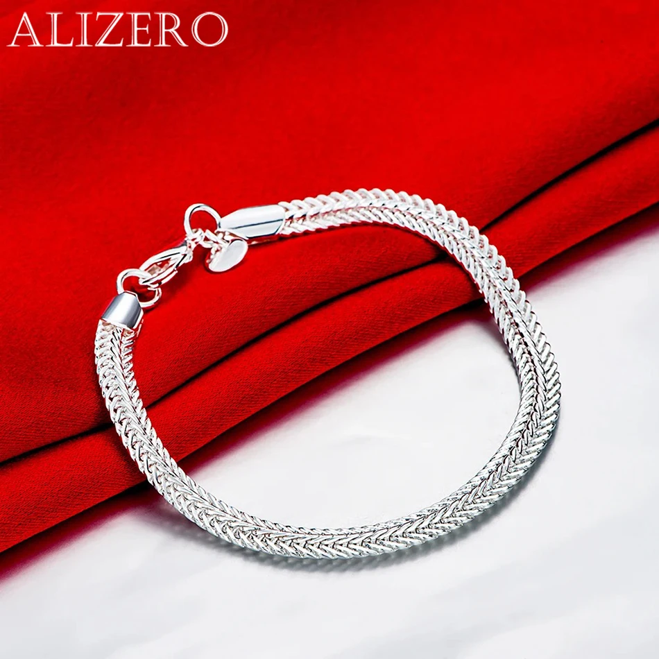 Jewelry Set Silver Jewelry Silver Jewelry Set Fine 925 Sterling Silver 6MM Geometry Bracelet Neckalce Jewelry Sets For Women Man Luxury Fashion Party Wedding Accessories