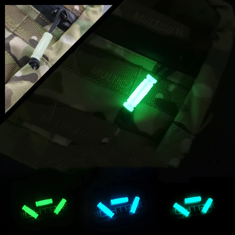 TPU Multifunctional Luminous Rope Tail Open Buckle Night Light Cover Paracord Closure Cap Zipper Pull Handle Tactical Markers