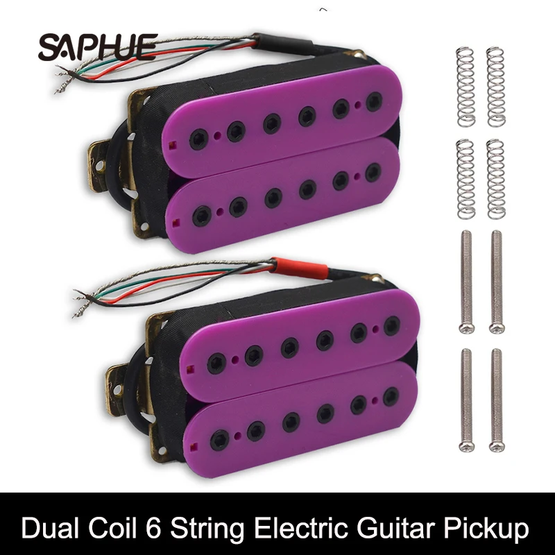 

Electric Guitar Humbucker 12 Adjustable Hex Screw Dual Coil for 6 String Guitar Coil Spliting Pickup N7.5K/B15K Output Purple