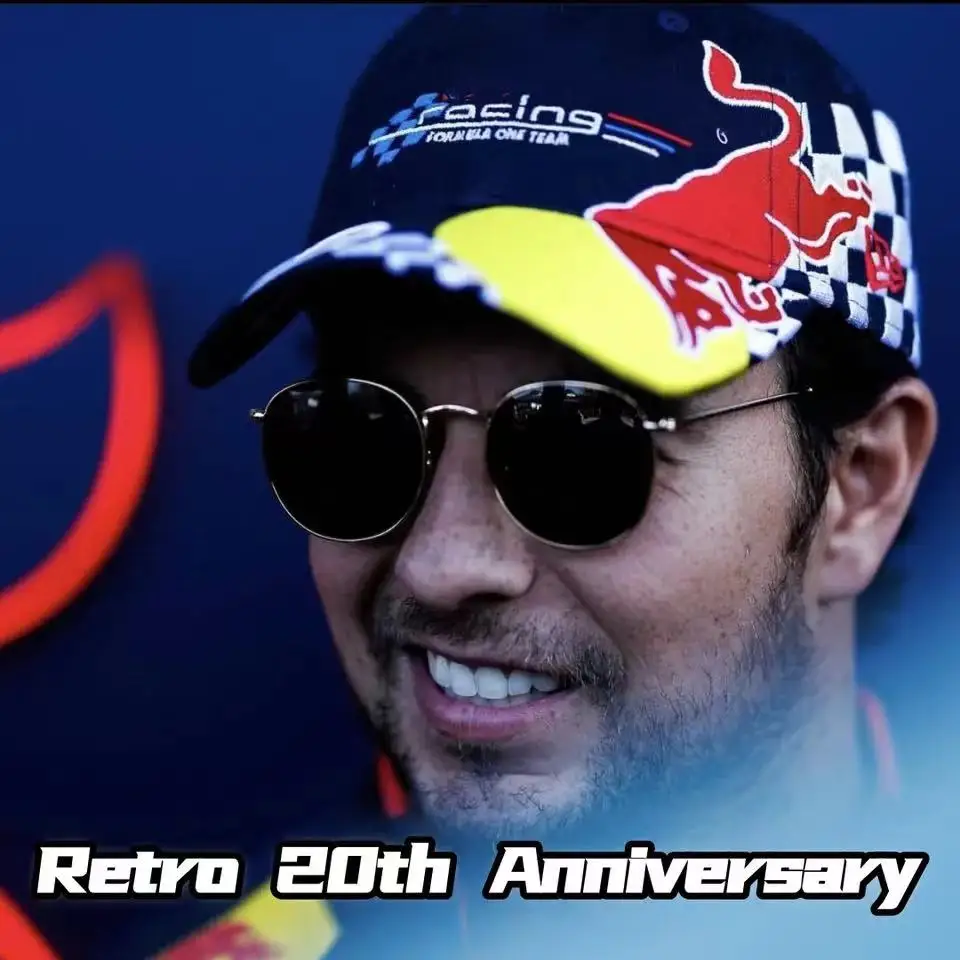 Кепка F1 Bull Team Sergio Перес, бейсбольная шапка специального выпуска, шапка Формула 1, Ретро Кепка на 20-й годовщину
