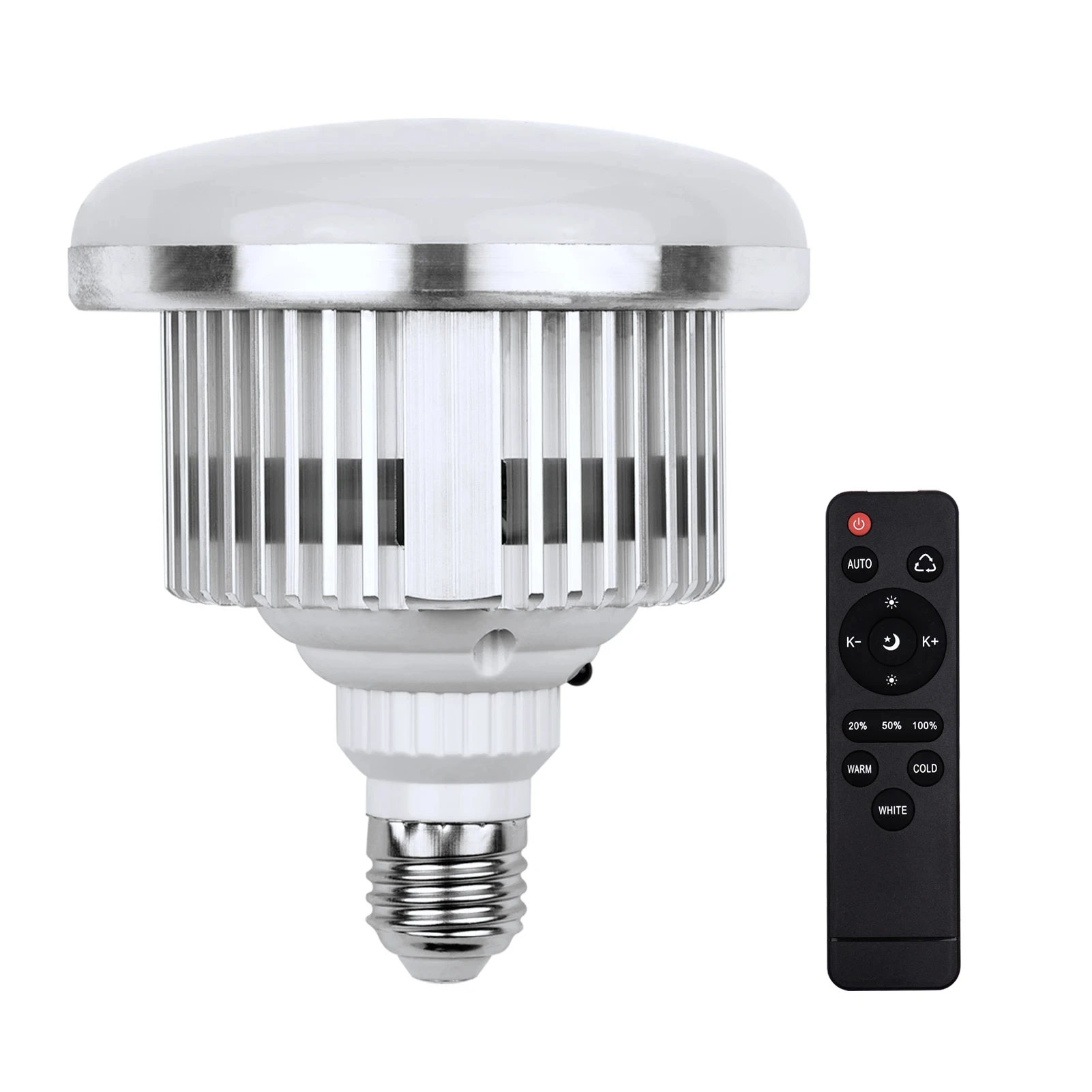 85W LED Light Bulb 3000K-6500K Photography Lamp Bulb Energy-saving E27 Mount Remote Control for Photography Studio Home fill light
