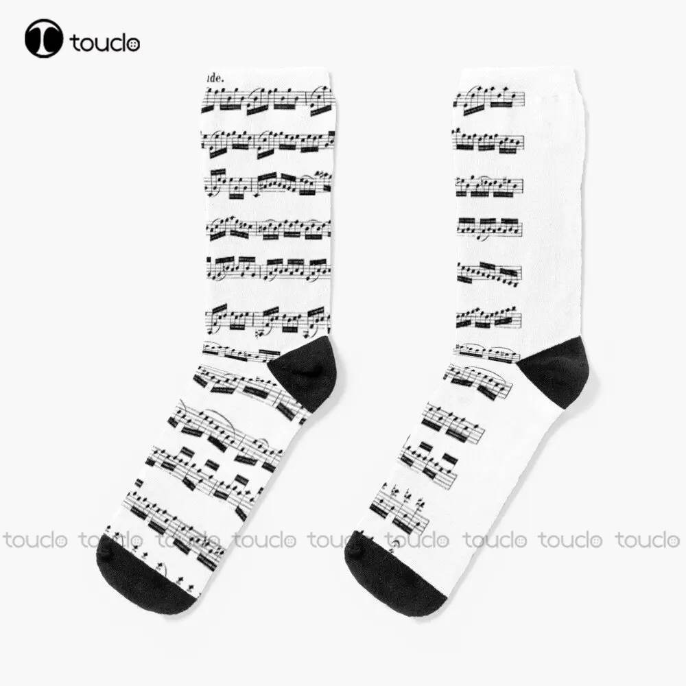 

Bach Cello Suite I Prelude Socks Boy Socks Personalized Custom Unisex Adult Teen Youth Socks Custom Gift 360° Digital Print