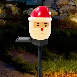 Festive Santa & Snowman Solar Garden Light - Waterproof Outdoor Holiday Decor (Warm White)