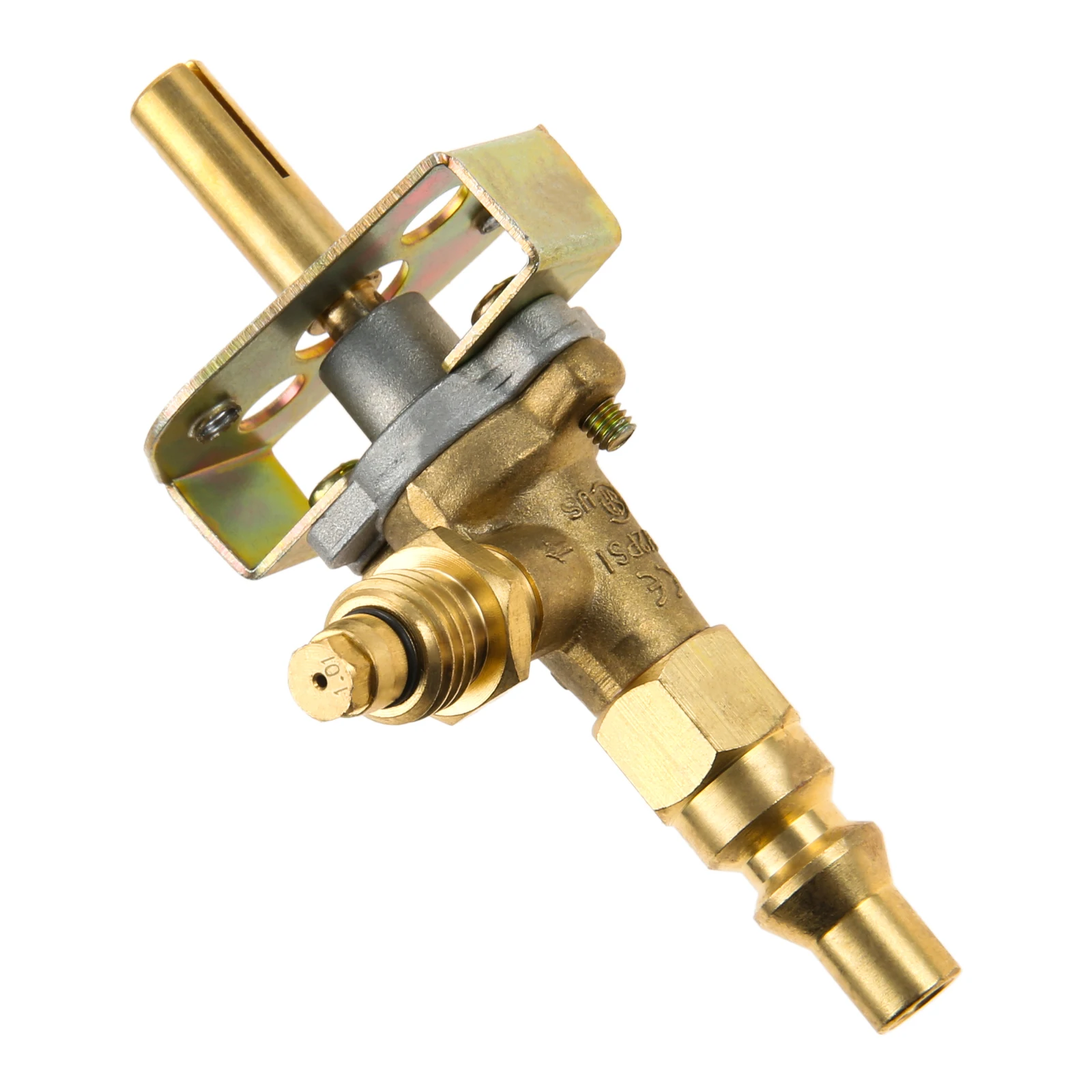 Propane Grill Valve Control Knob with 1/4" Quick Connect Plug 57274 Replace for Olympian 5500/5100 Weber 200 Camper Solid Brass