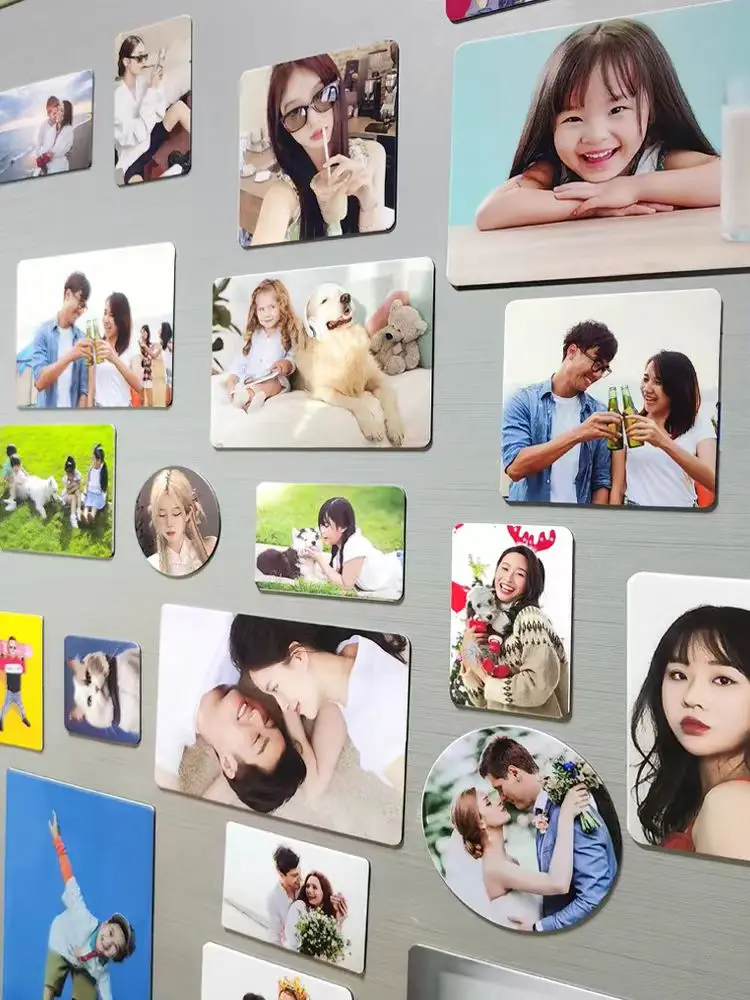 Dly 맞춤형 커플 사진, 어린이 사진, 스타 애니메이션 캐릭터, 스테레오 마그네틱 냉장고 스티커, 공장 냉장고 스티커