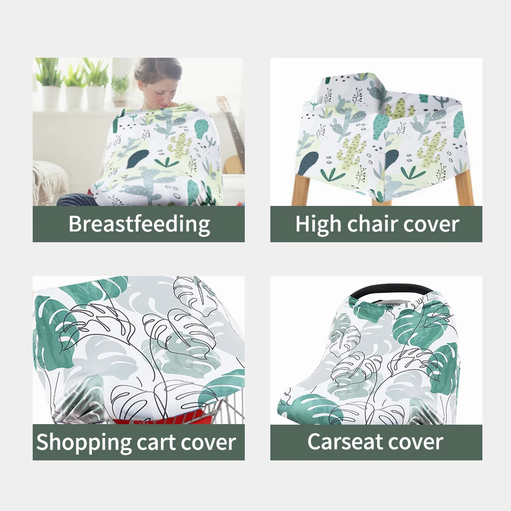 HappyFlute Rainbow Print Soft&Elastic Milkfiber Mum's Multi-scenario Use Nursing Breastfeeding Privacy Cover& CarSeat Cover