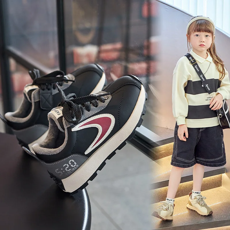 2022 Jongens Meisjes Mesh Sneakers Ademend Shose Kids Winter Plus Fluwelen  Vulcaniseer Schoenen Lace Up Sport Schoenen Peuter Meisje schoenen| | -  AliExpress