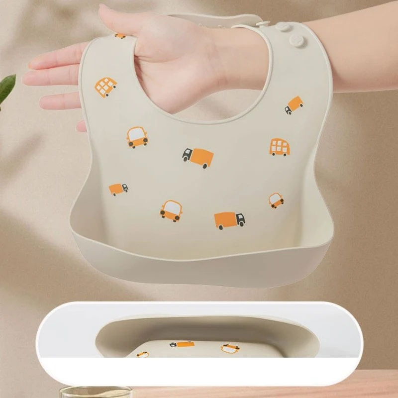  턱받이 방수 부드러운 실리콘 스카프 여름 귀여운 체리 프린트 조절 가능한 턱받이 트림 천  수유 앞치마 아이 먹는 걸음마