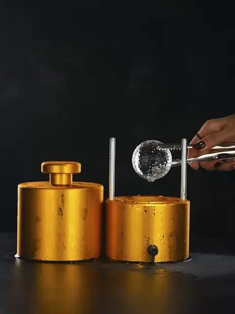 70mm ICE BALL MAKER – AEROSPACE GRADE ALUMINUM / SILVER FINISH