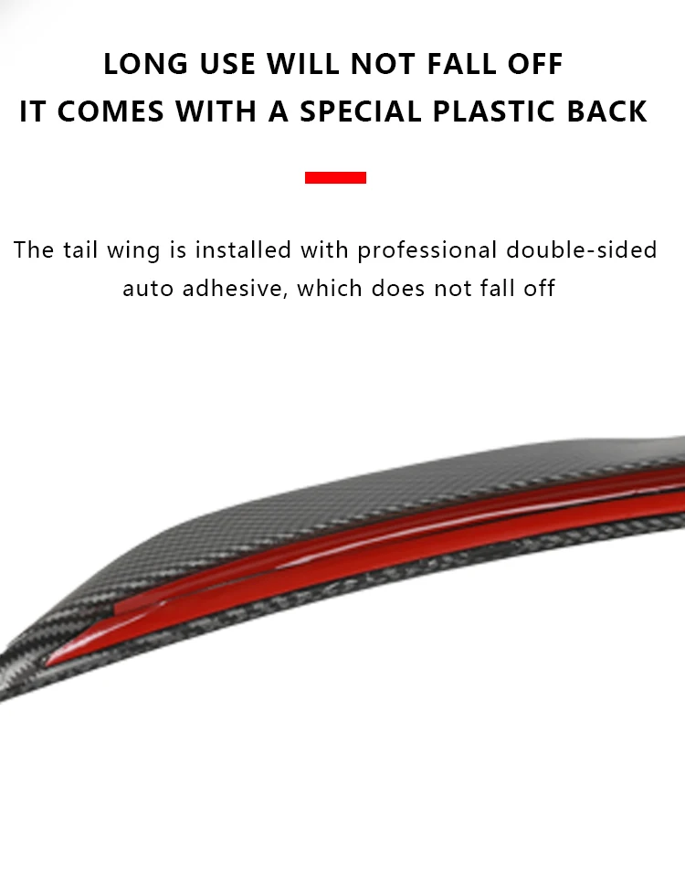 For Tesla Model Y Juniper 2025 Spoiler ABS Carbon Fiber Rear Trunk Wing Lip Auto Exterior Accessories Car Modification Parts