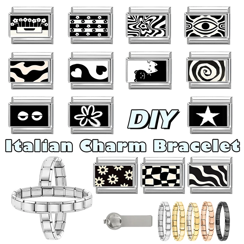 Tai Chi Series Stainless Steel Bracelet DIY Making Link Fashion Jewelry