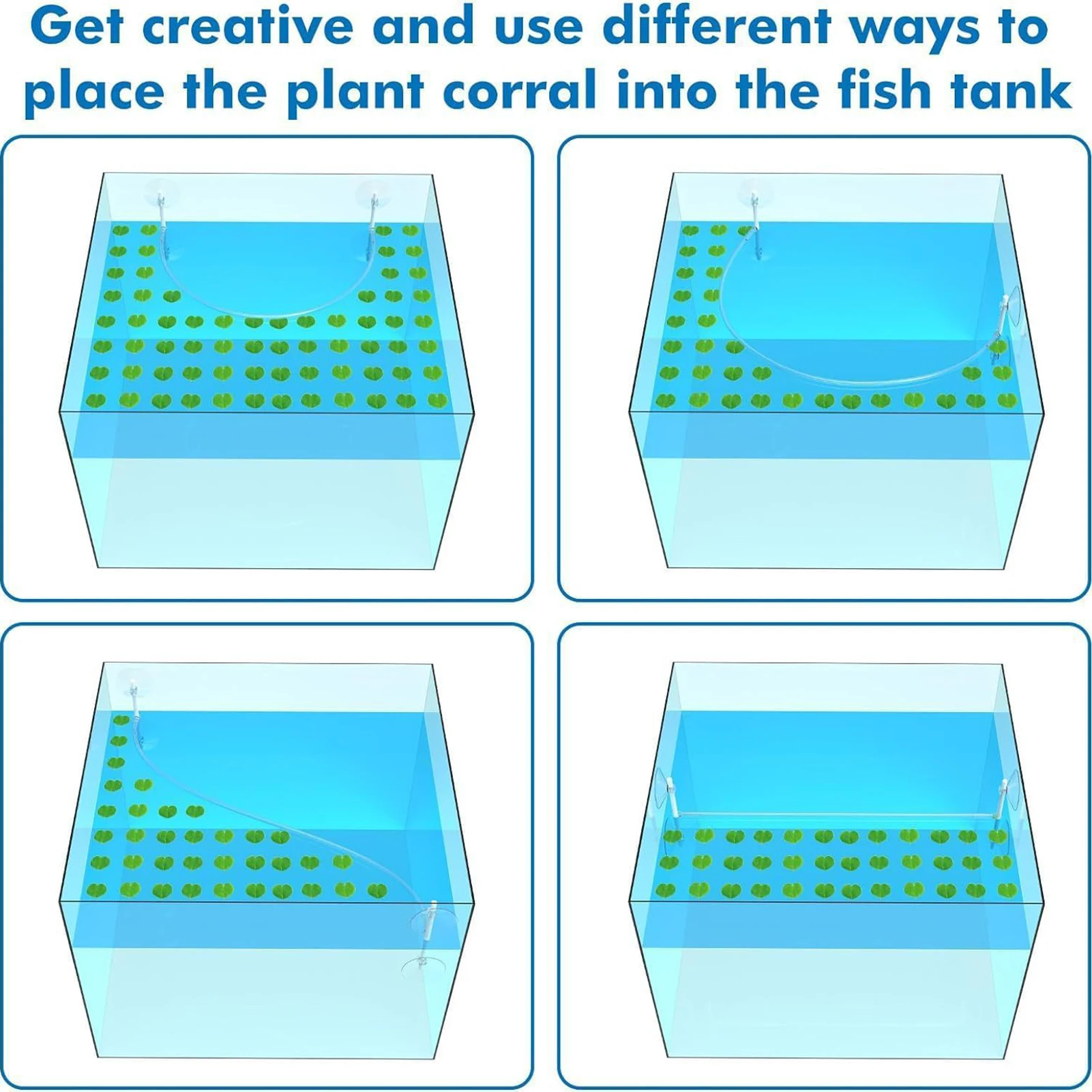 Fish Tank Floating Plant Interceptor Organize and Separate Different Plants Fence for Home Aquarium fish aquarium