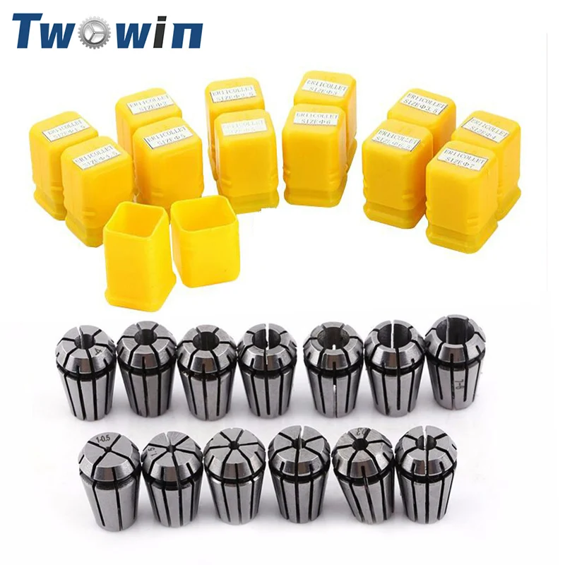 13Pcs ER11 Collet Chuck CNC Spindle Collet Lathe Tool Holder ER11 Set Size 1-7MM for CNC Milling Lathe Tool Spindle Parts