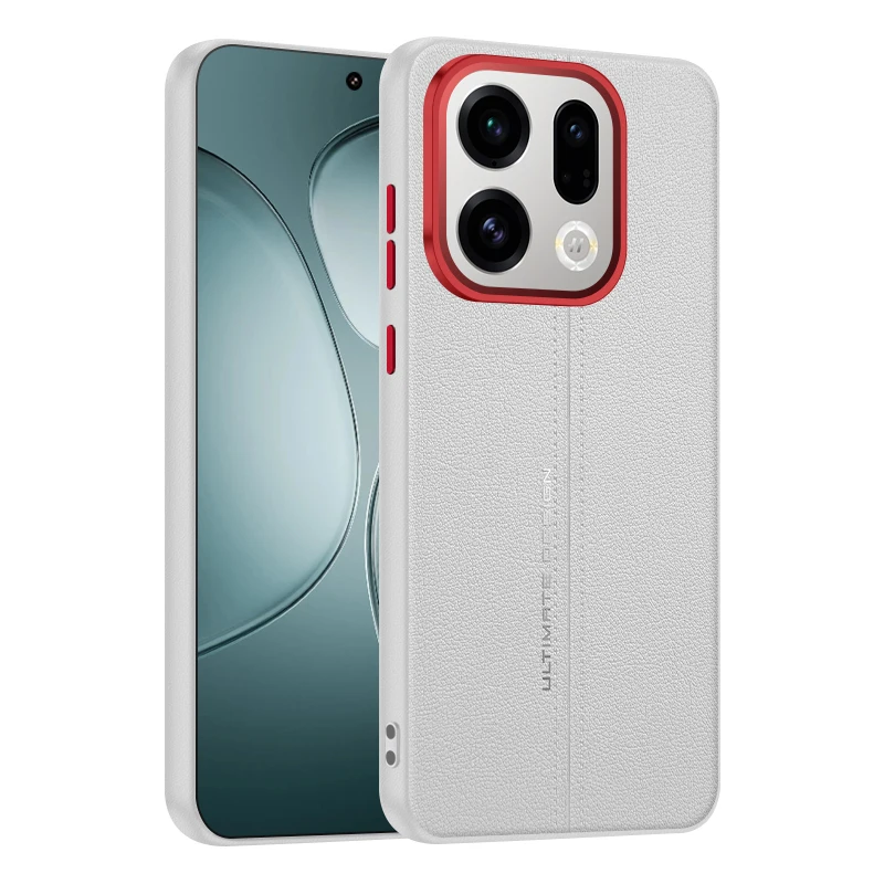 Luxury Leather Metal Frame Frosted Shockproof Bumper Case