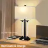 Modern Table Lamps Set of 2  3Way Lighting Modes Bedside Table Lamps for Bedroom  Nightstand Table Lamps With USB Charging Port 5