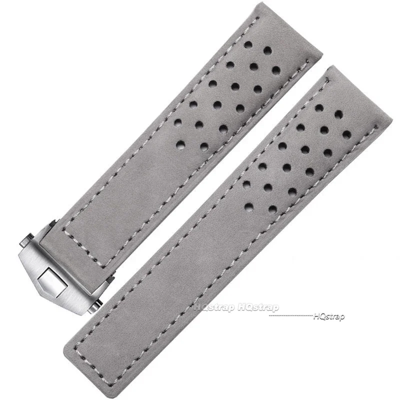 Elegant Frosted Cowhide Leather Wristband - Universal 20/22mm Watch Strap Accessory