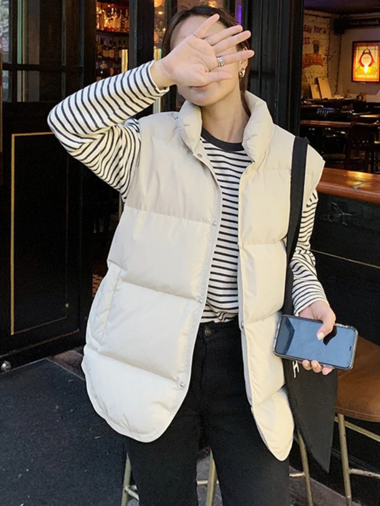 

Women Down Cotton Padded Vest Waistcoat Autumn Winter Women Outwear Casual Waistcoat Casual Coat Double Breasted Slim Coat T208