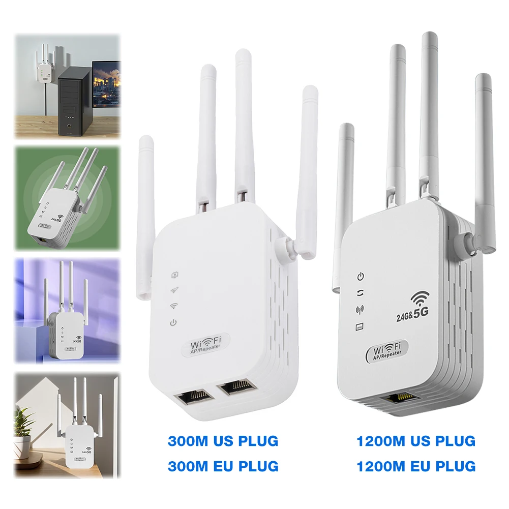 High-Speed Dual Band WiFi Signal Booster - Long Range Network Extender