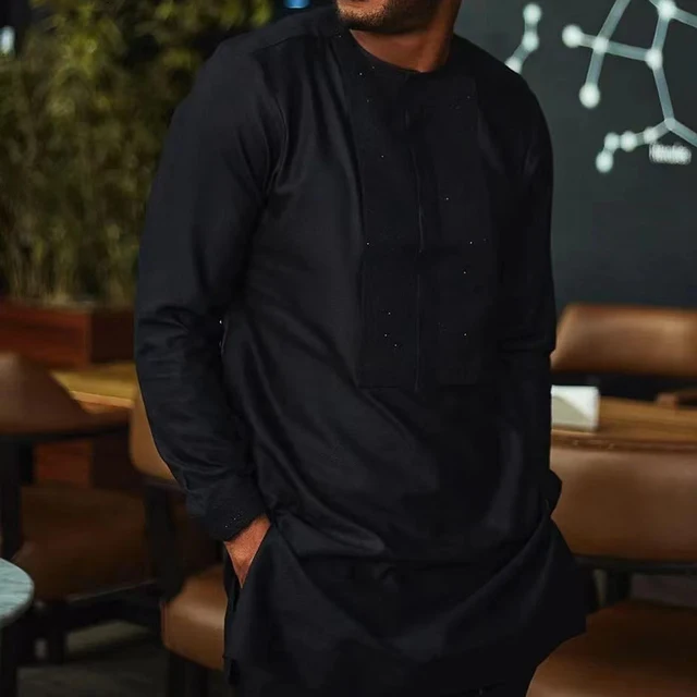 Mide Long Sleeve Dashiki Shirt and Pant - Image 3