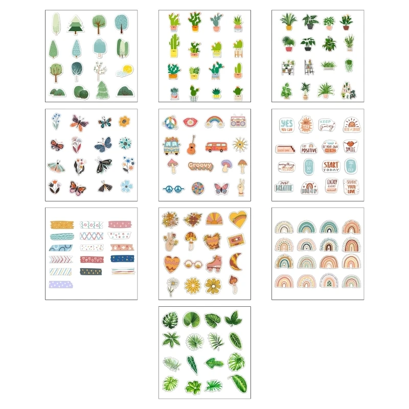

Магнитные наклейки для холодильника, автомобиля, позитивные зеленые растения, декор, наклейка, Прямая поставка