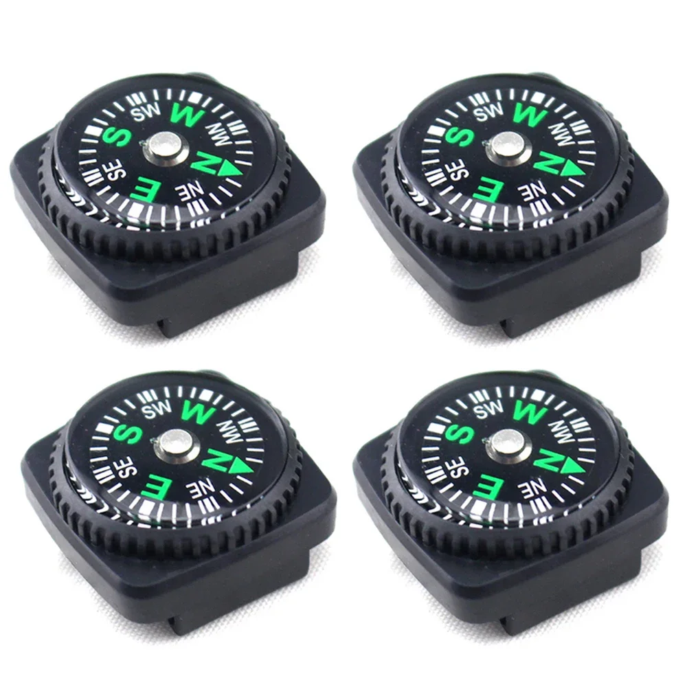 Watch Strap Button Mini Portable Compass Emergency Survival Navigation Travel Kits Outdoor Hiking Camping Accessories 1/5 PCS