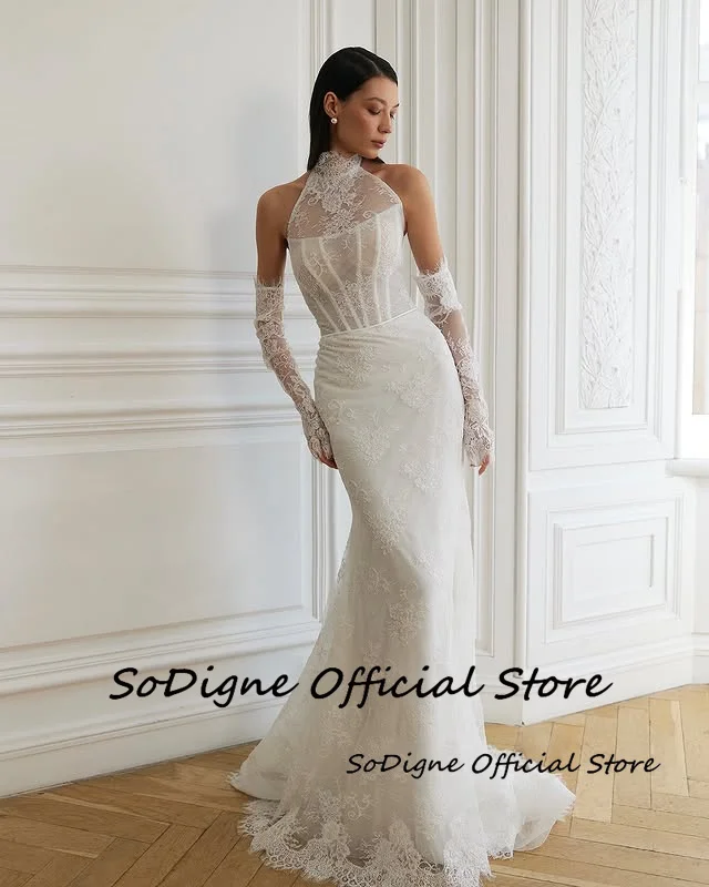 SoDigne Mermaid Lace Bride Dresses Sleeveless Detachable Sleeves Wedding Dress Long Bridal Gowns Robe De Mairee Customized 10 Sed2dd878012f4e948b43fb6f52d9a0b6J
