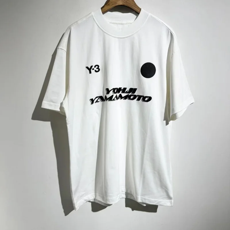 

Top Quality 2024ss Y3 Logo Print Oversized T-shirt Casual Tees Y2k Streetwear T Shirts Crop Tops Men's Clothes High Street