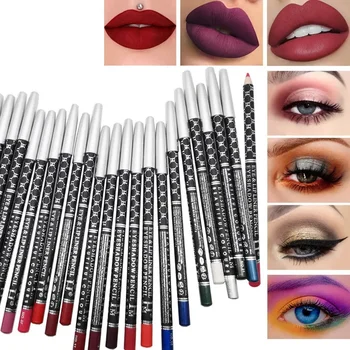 22 Colors Lipliner Pencil Lip Makeup Lipstick Eyeliner Pencils Waterproof Lipliner Lady Charming Lip Liner Cosmetics Maquiagem
