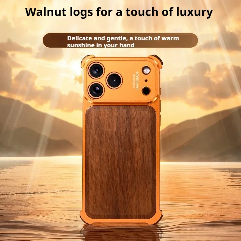 Oatsbasf Solid Wooden Phone Case with Magsafe and Shockproof Protection