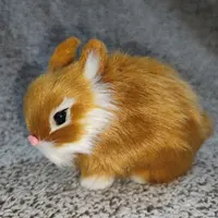 Simulation Plush Toys Action Figures Kids Gift Simulation Rabbit Toy Squatting Model Home Decoration Rabbit Model Easter Rabbits 1