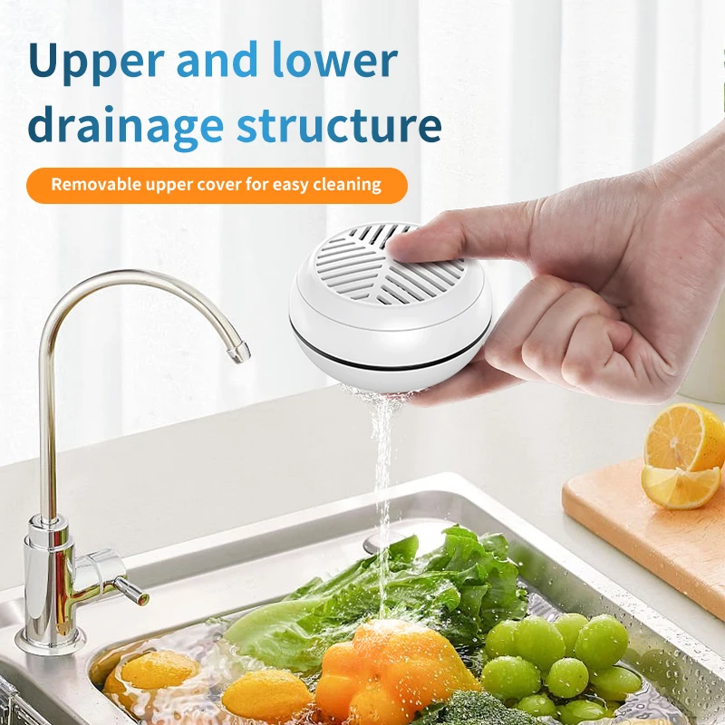 Protable Ultrasonic Fruit Vegetable Washing Machine Capsule Wireless Food Clean Suitable Outdoor Picnic Food Pesticide Purifier