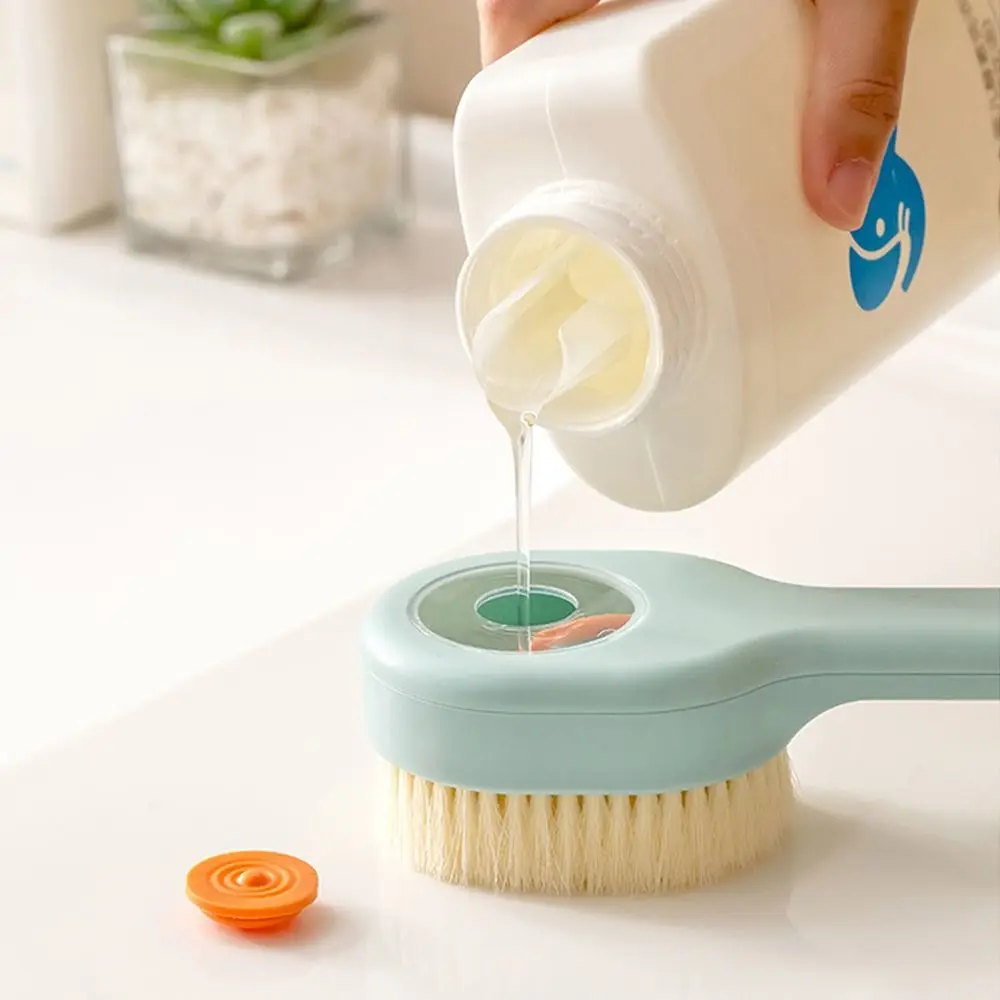 Description Picture 6 of itemLong Handle Shower Brush Comfortable Soft Hair Exfoliation Back Scrubber With Soap Dispenser Back Brush For Bathroom Home