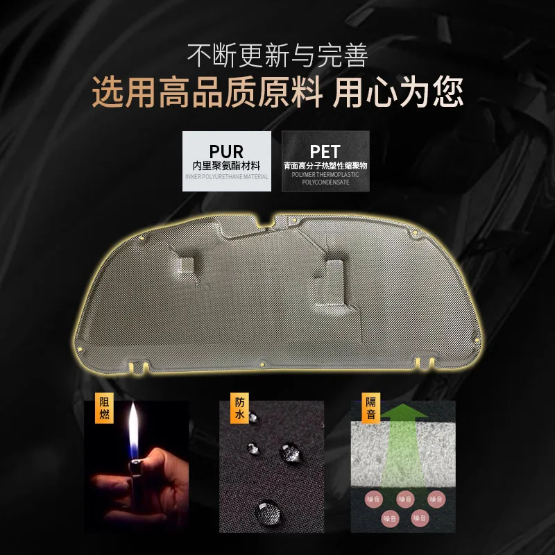 

car assecories For Toyota Corolla 2007-2021 Heat Sound Insulation Cotton Front Hood Engine Firewall Mat Pad Cover Noise Deadener